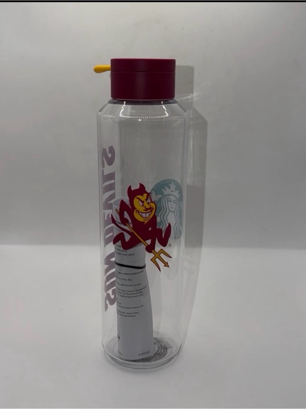NWOT Starbucks ASU Arizona State University Sun Devils Plastic Tumber